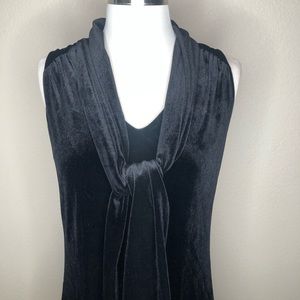 Laundry Black Velvet Sleeveless Shift Dress 0 NWT